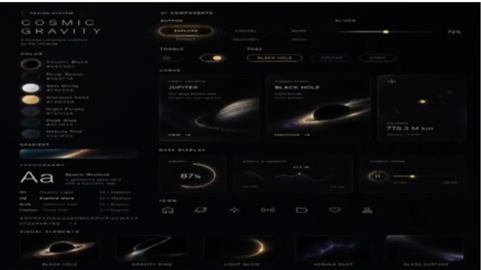 Cosmic Gravity 玻璃拟态 UI 系统