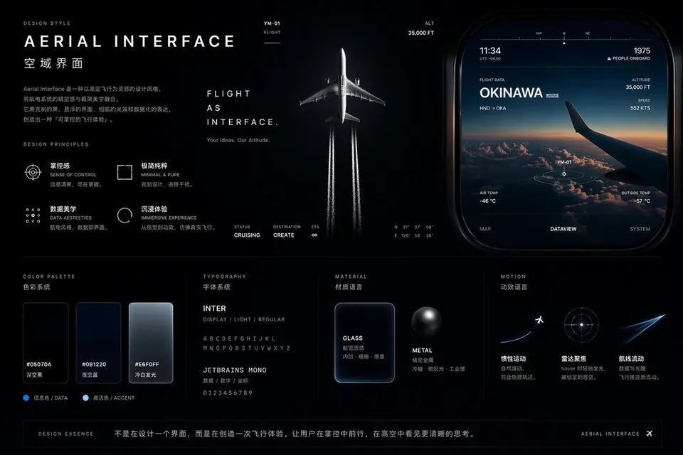 航空主题 UI 设计系统项目