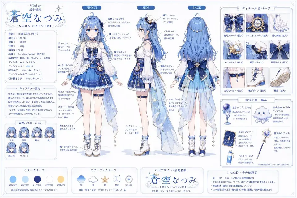 VTuber 角色设定参考图