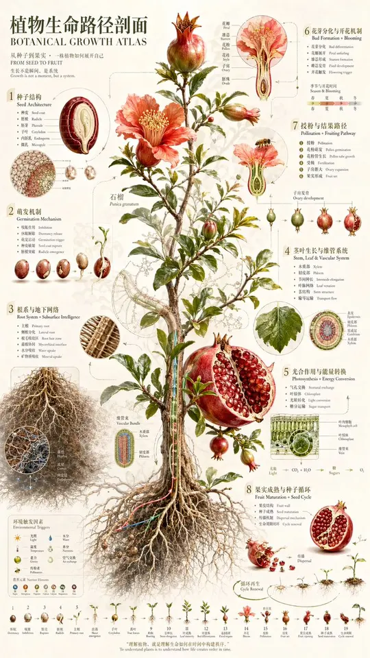 植物生长图谱海报